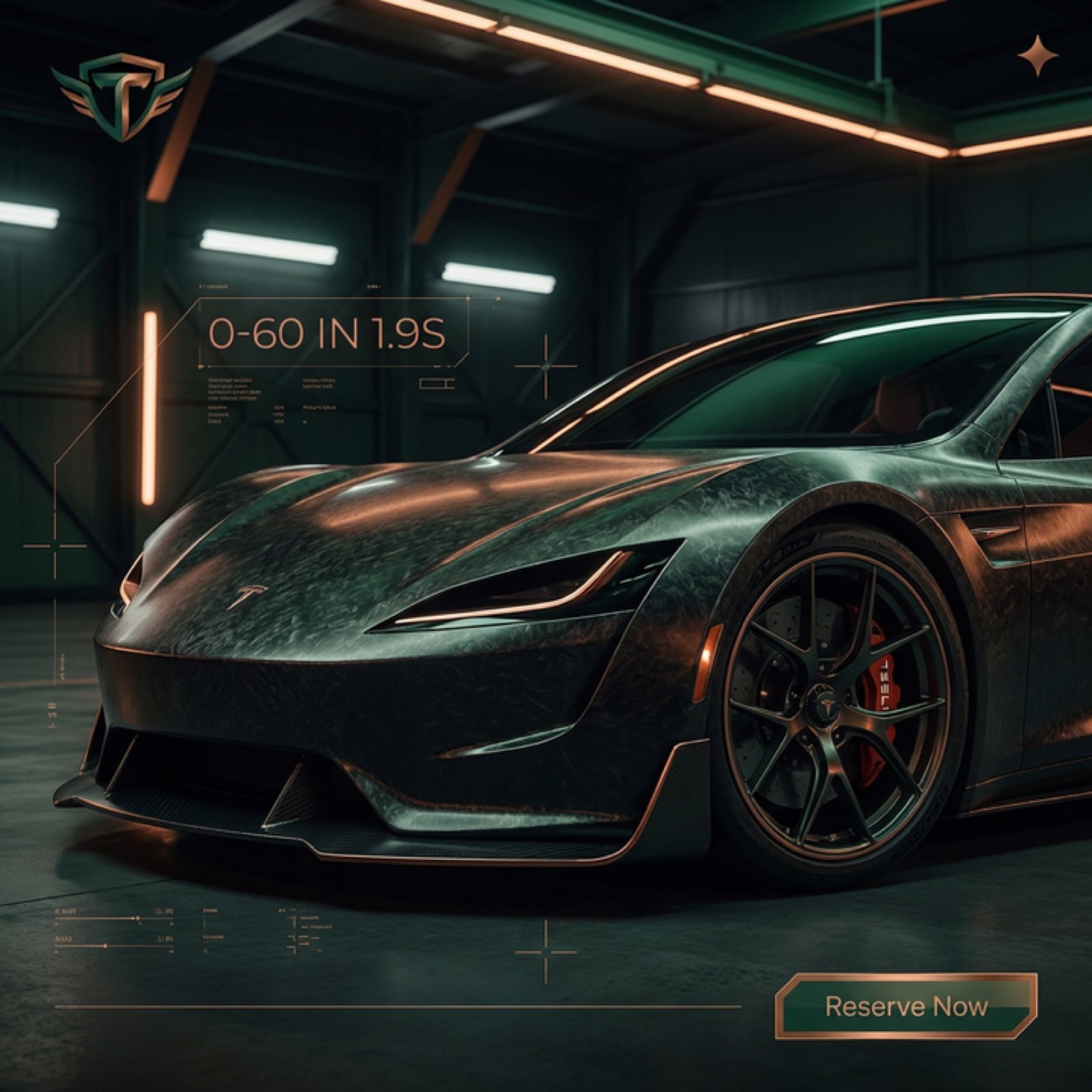 Teslo EV ad — Reserve Now
