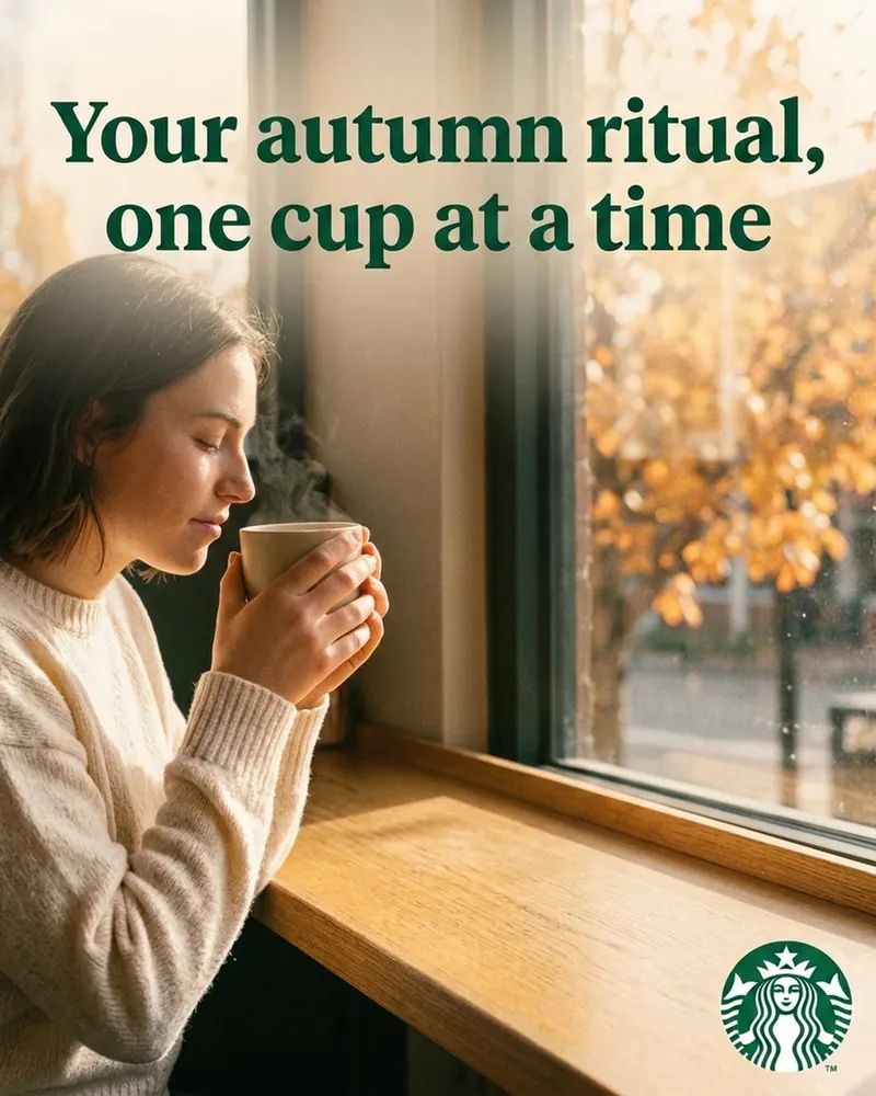 Concept Instagram portrait post for Starbucks, made with Sphere